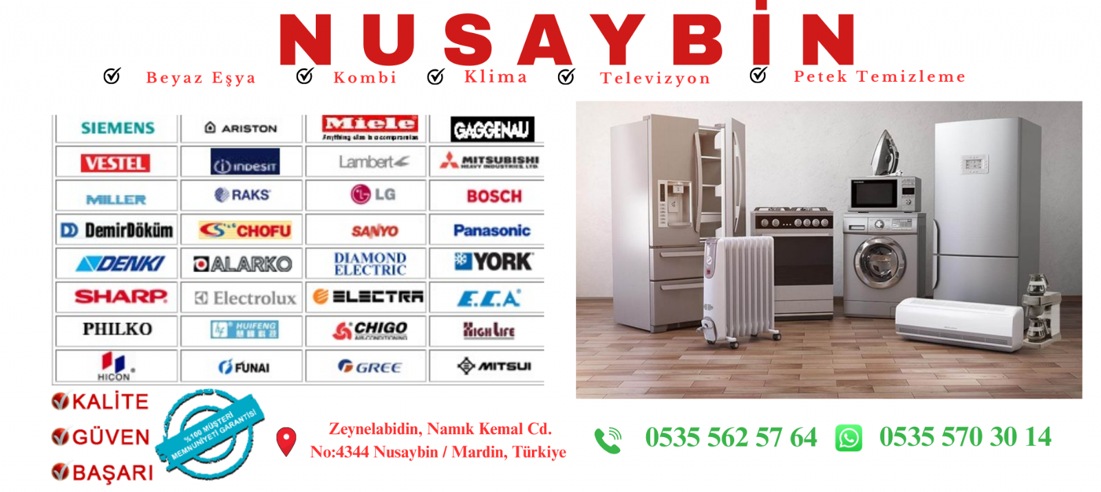 Nusaybin Beyaz Eşya Servisi